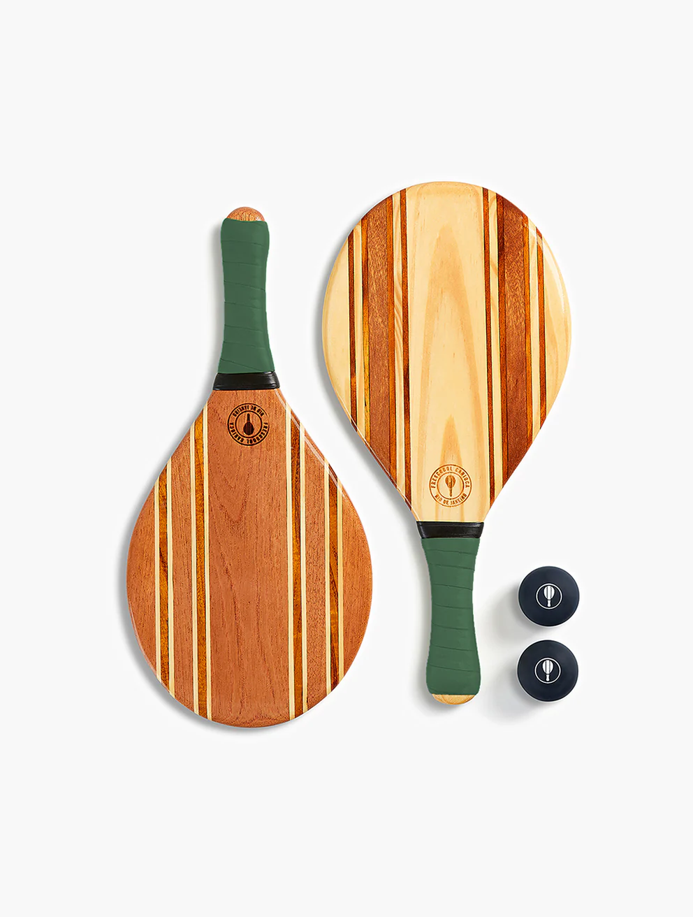 Frescobol Carioca Tennisschläger LEBLON BEACH BAT SET- green/grün