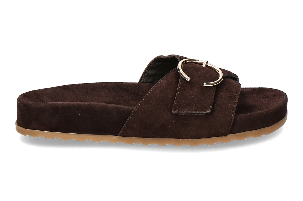 Paul Green Pantolette SOFT VELVET- mocca/ dunkelbraun