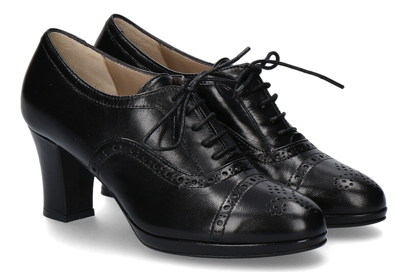 dirndl + bua Schnürpumps ZIEGENNAPPA schwarz