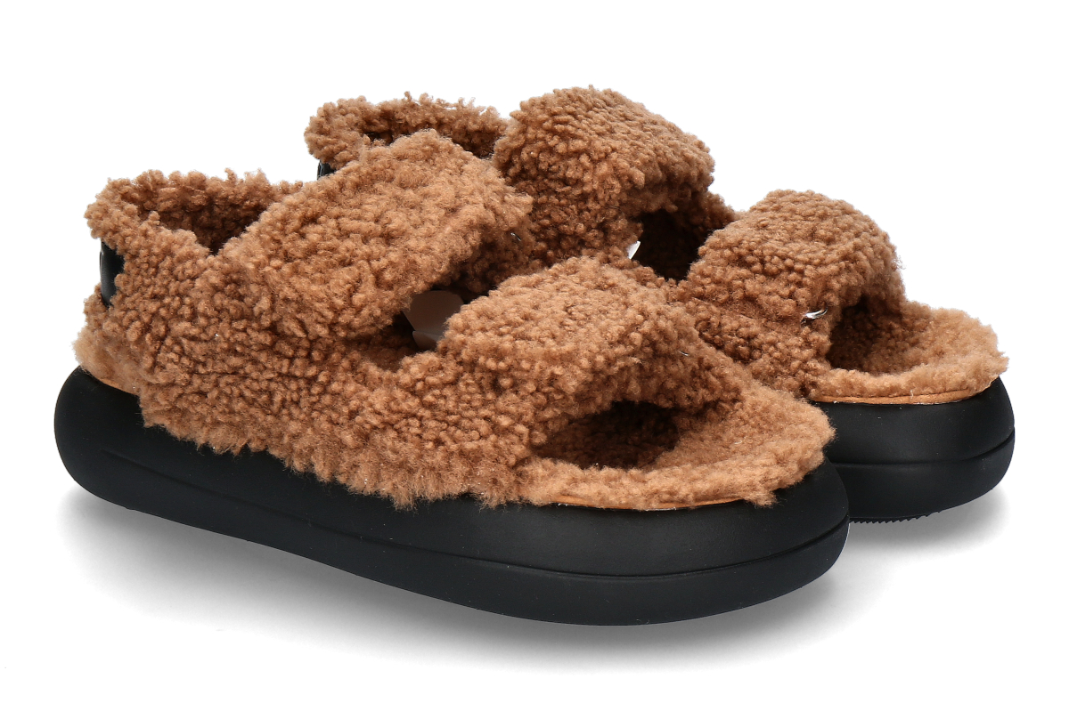 Moon Boot Sandale gefüttert SHEARLING SANDAL- cognac