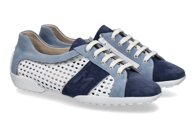Mania Sneaker CAMOSCIO OSAKA- bianco/ blue