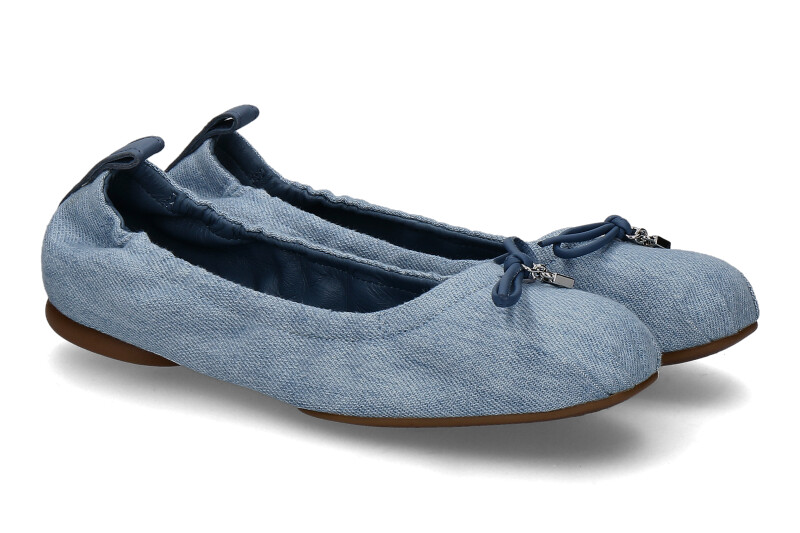 Hogan Damen- Ballerina TESSUTO ACCESSORIO- jeansblau