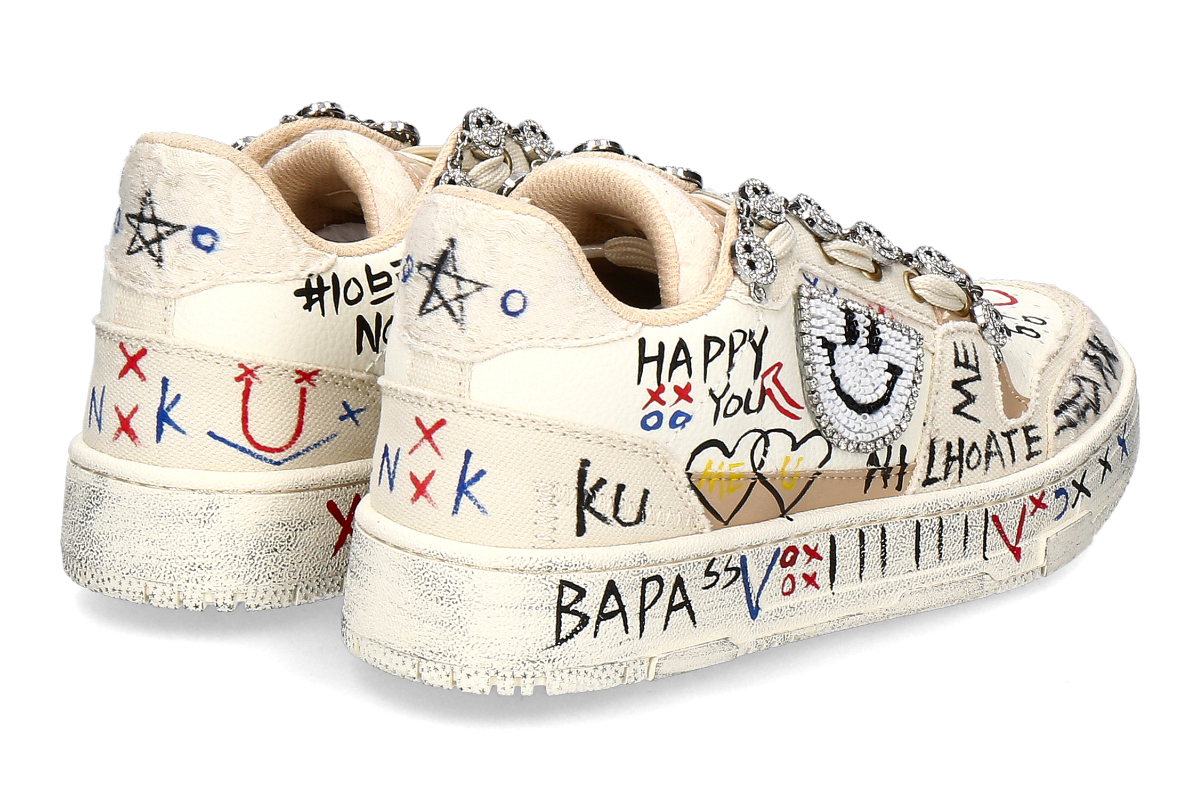 Nan-Ku Couture High Top Sneaker SKATER SMILEY - beige_232400135_2