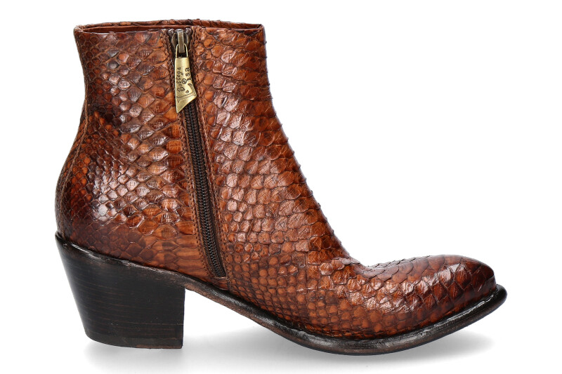 La Bottega di Lisa Stiefelette PITONE CUOIO (39)