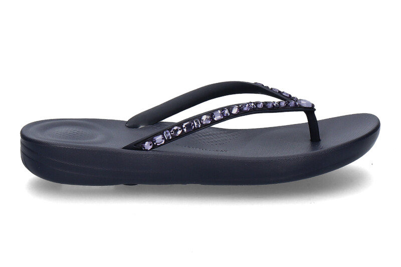 Fitflop Zehentrenner IQUSHION MULTI-CRYSTAL ERGOMOMIC- midnight navy/dunkelblau