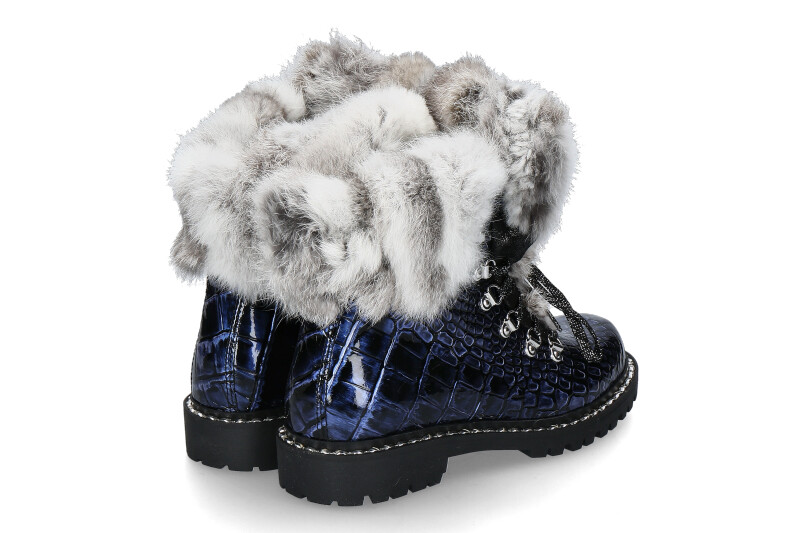 New Italia Shoes Stiefelette gefüttert REPTIL-OPTIK VEGAS (38)