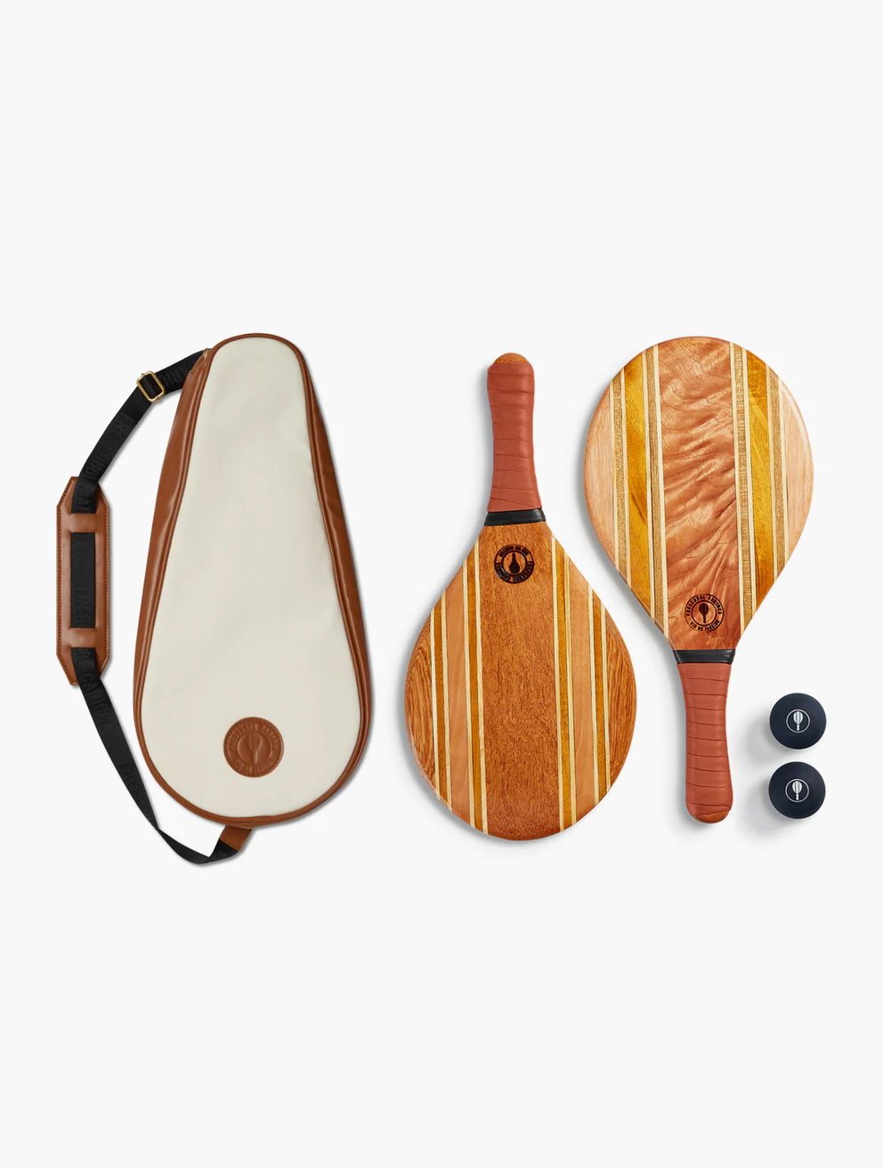 Frescobol Carioca Tennisschläger LEBLON BEACH BAT SET- terracotta