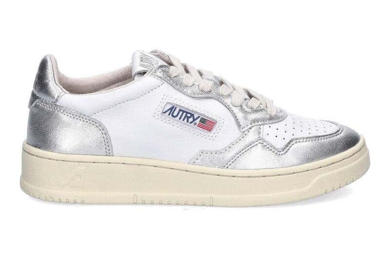 Autry Damen- Sneaker MEDALIST WB18 LEATHER- white/ silver
