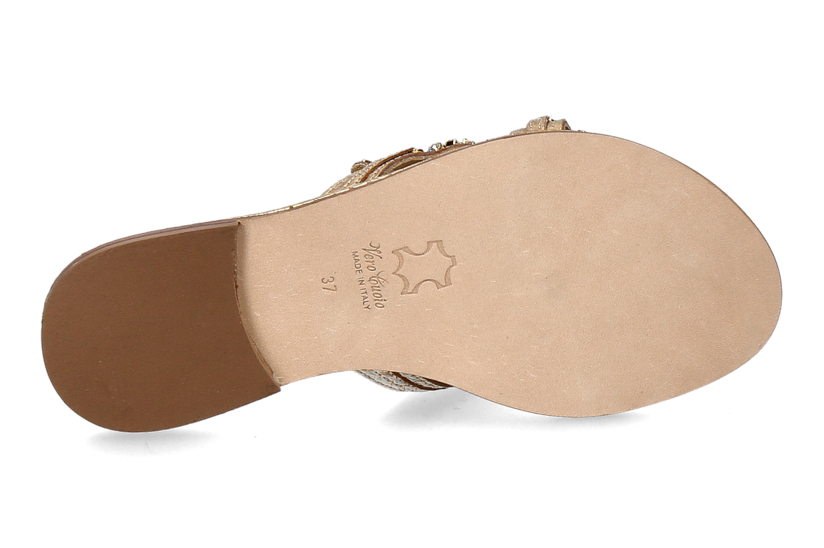 Paola Fiorenza Pantolette PELLE SNAKE- gold_271900151_4