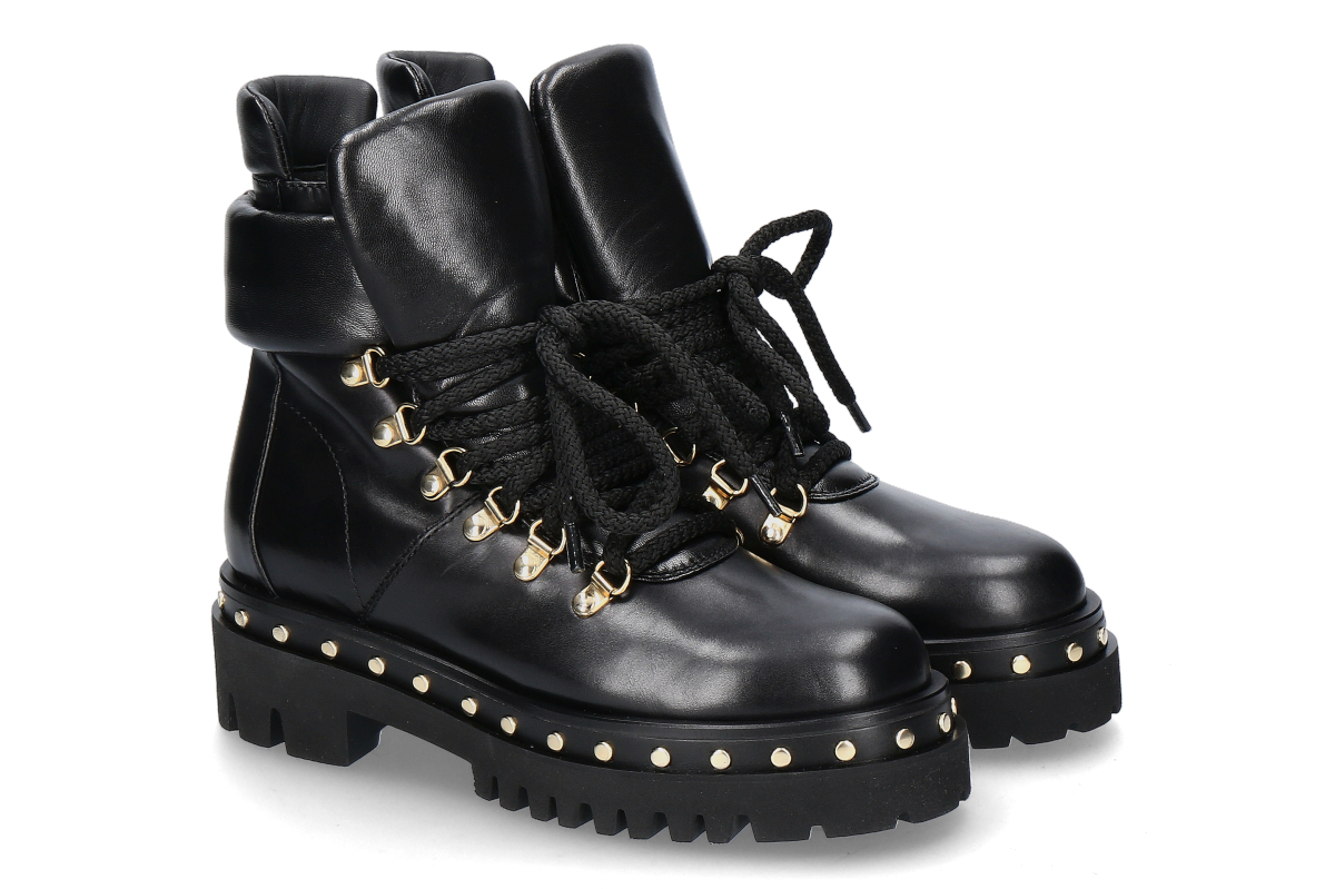 Truman's Schnürboots NAPPA VITELLO- nero/ schwarz