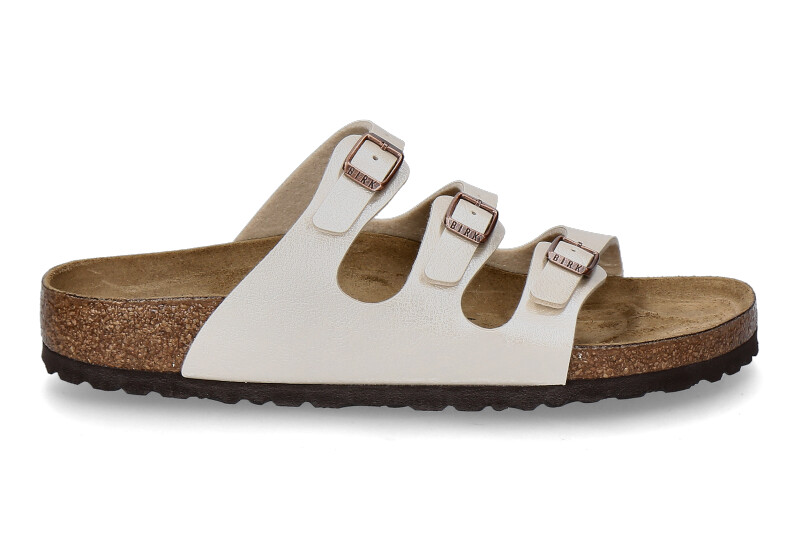 Birkenstock Pantolette FLORIDA BS SCHMAL- graceful pearl white