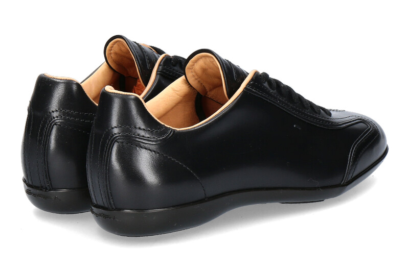 Santoni Sneaker LEATHER BLACK (42)