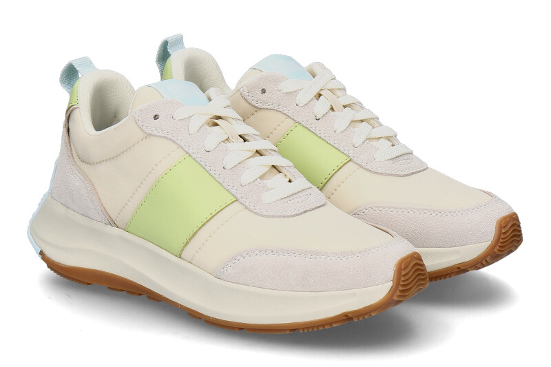 Fitflop Sneaker F-MODE FLOW FARBIC SUEDE LEATHER- lime mix