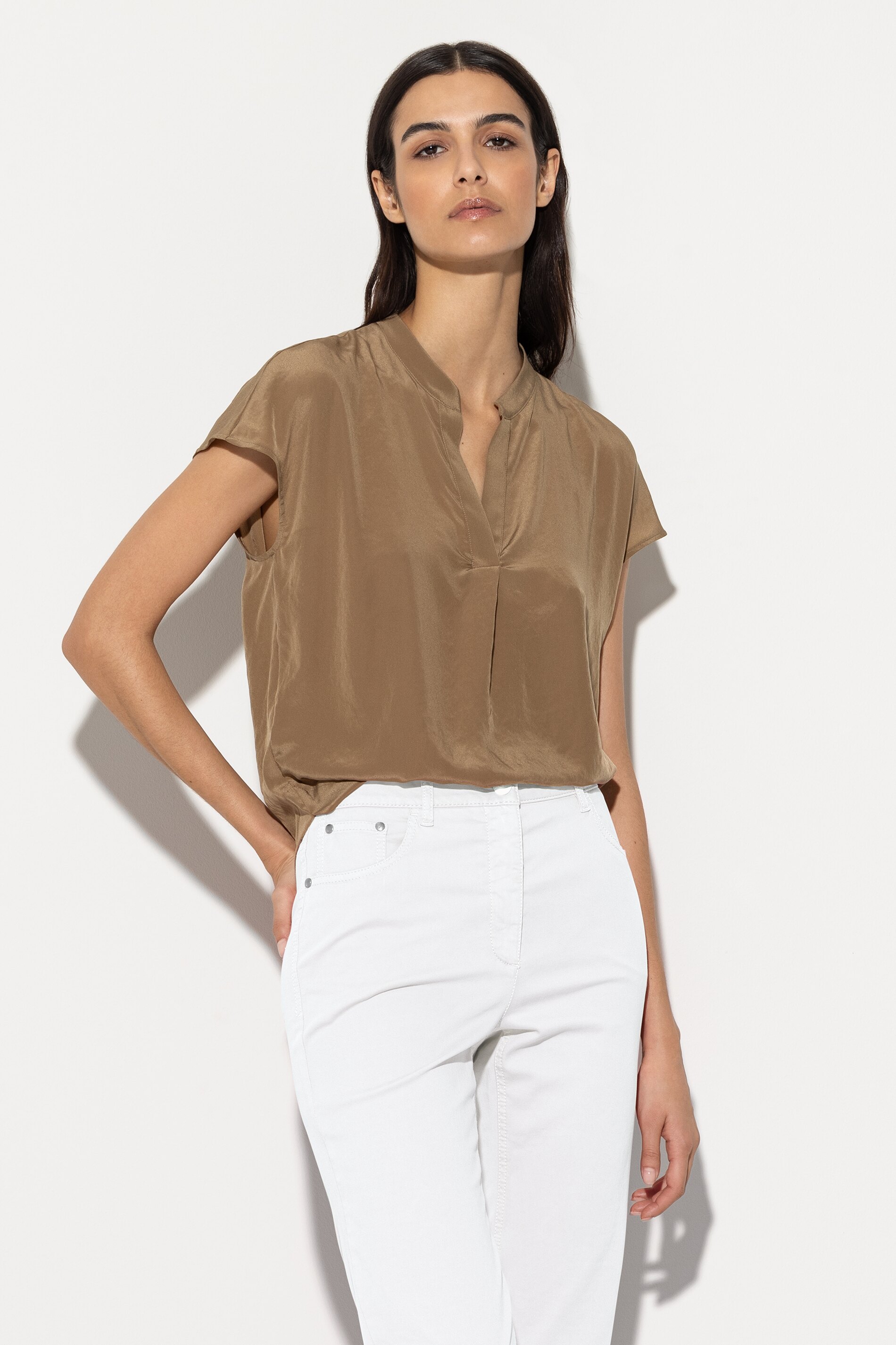 Luisa Cerano Bluse CHEMISIER - tobacco/hellbraun