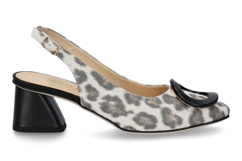 Brunate Slingpumps FLEX LINO PARD NAPPA- nero/schwarz