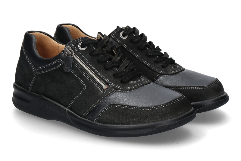 Ganter Herren- Sneaker KURT K VARIO SENSITIV CERVONNUBUKLEDER- schwarz