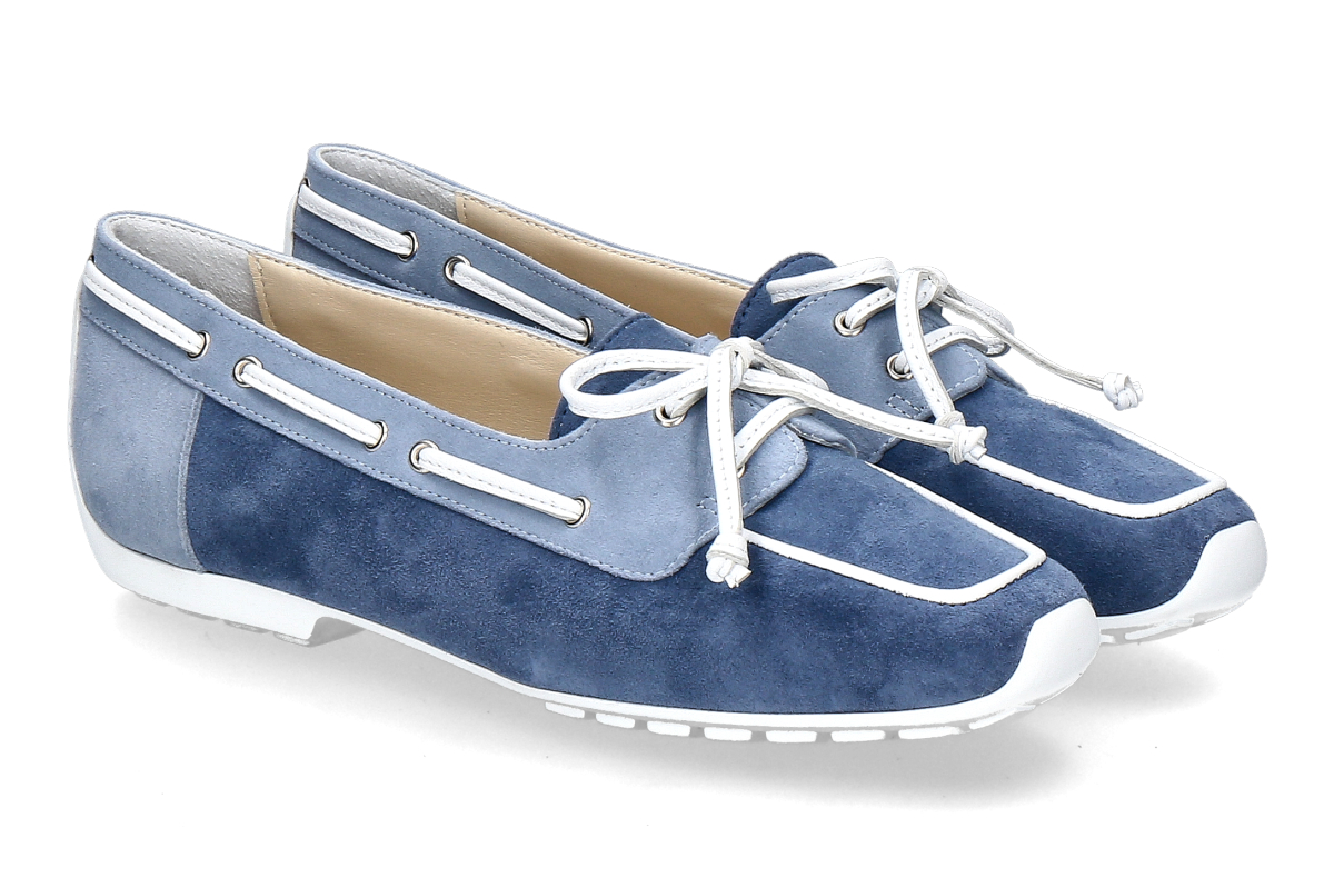 Mania Mokassin 1105 PROCAR BIANCO- hellblau/ weiss