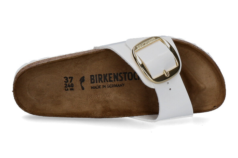 Birkenstock Pantolette MADRID BIG BUCKLE WHITE SCHMAL