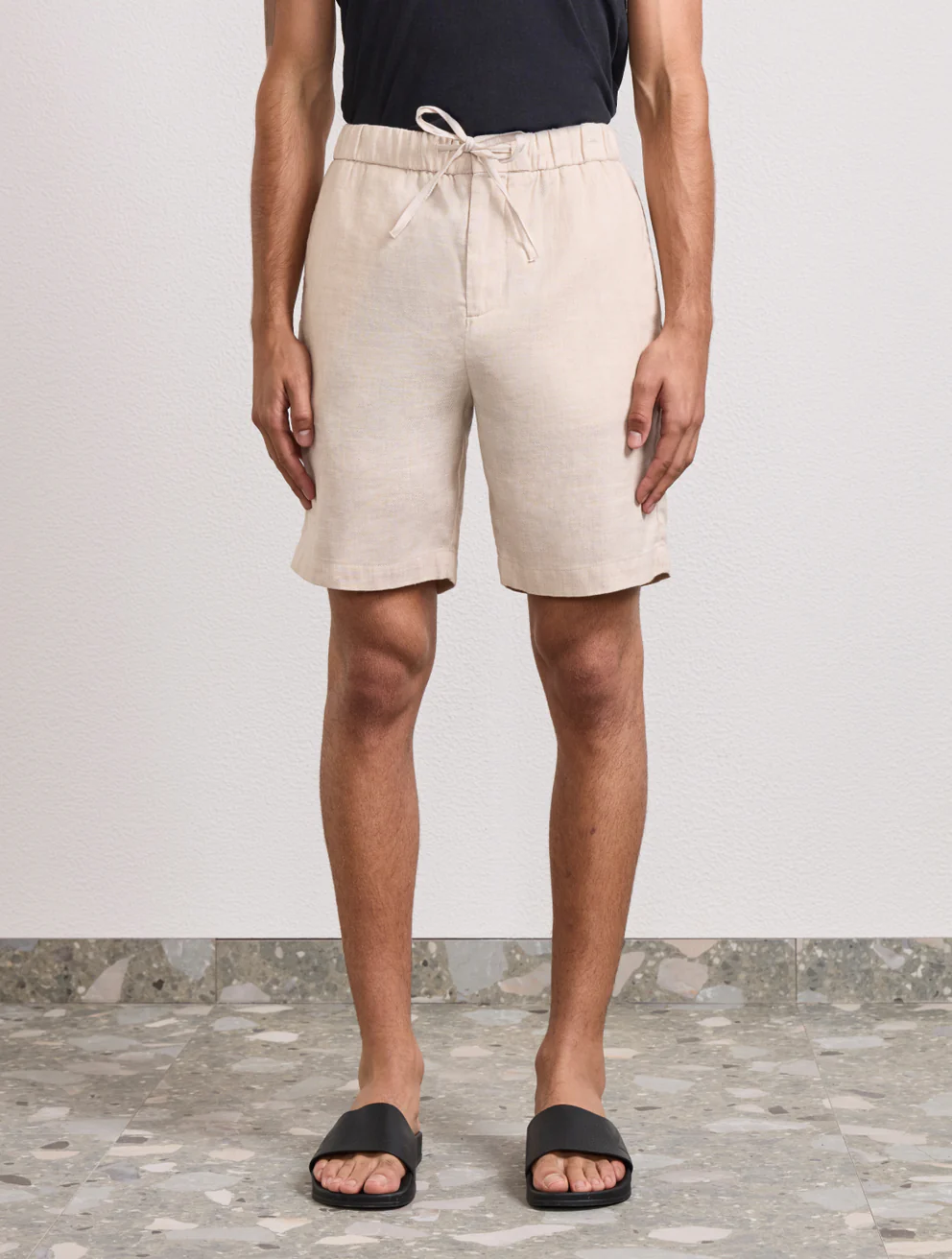 Frescobol Carioca Herren- Shorts FELIPE LEINEN- sand
