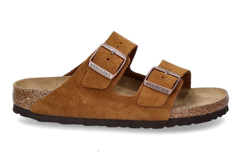 Birkenstock Pantolette ARIZONA SCHMAL BS VELOURS- mink