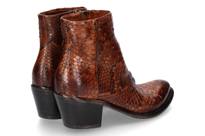 La Bottega di Lisa Stiefelette PITONE CUOIO (39)