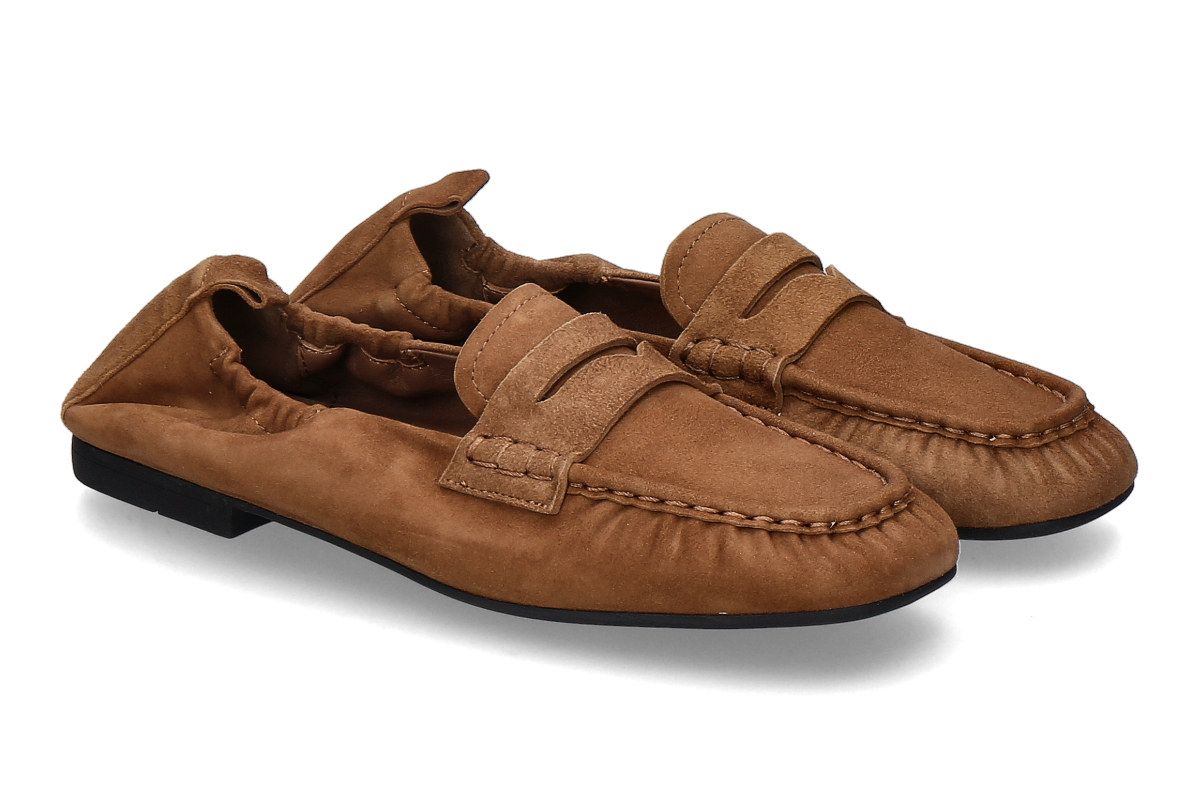 Copenhagen Studios Damen- Mokassin CPH885 SUEDE- new brown/ dunkelbraun