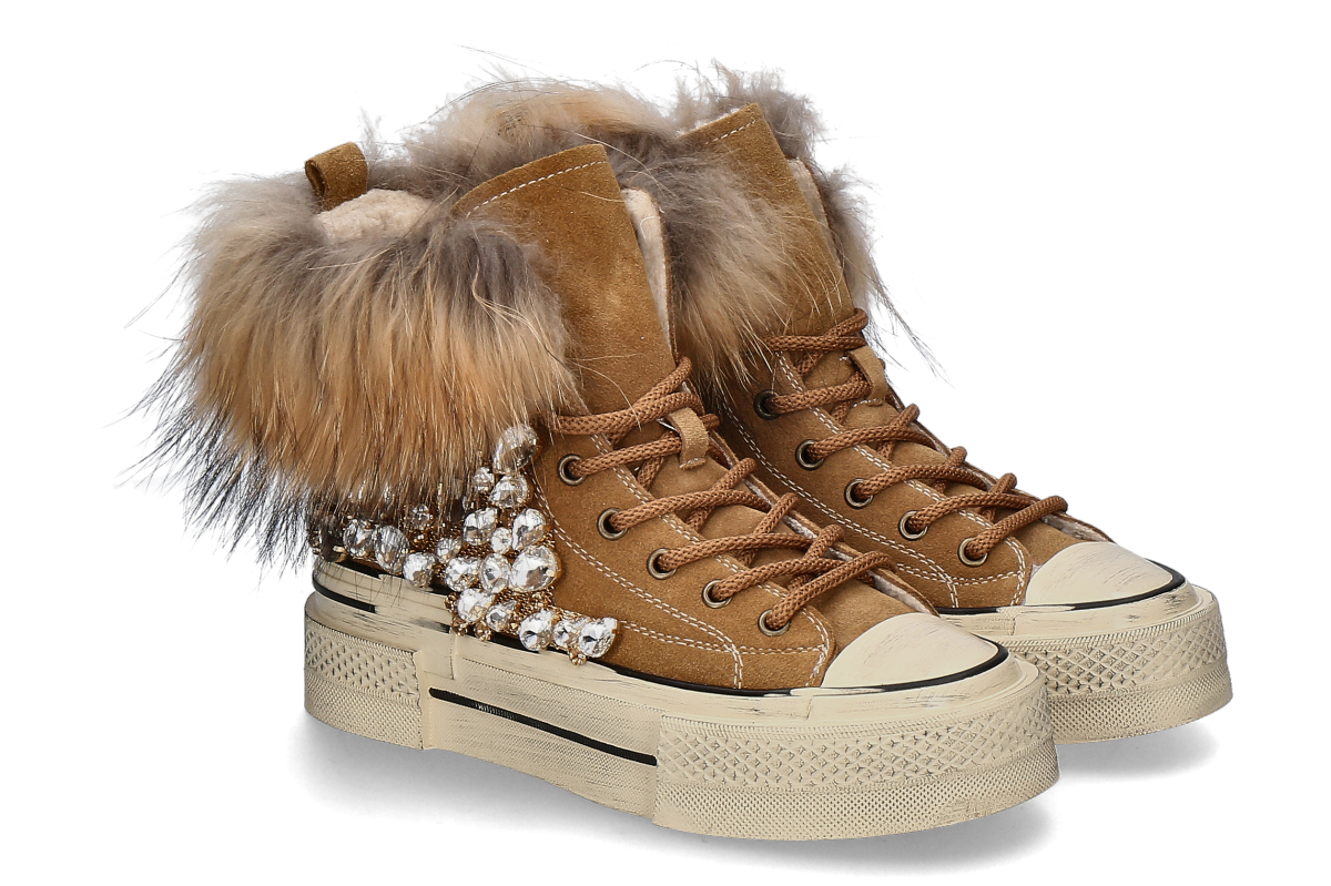 Nan-Ku Couture High-Top Sneaker gefüttert EFD04C - caramel/braun