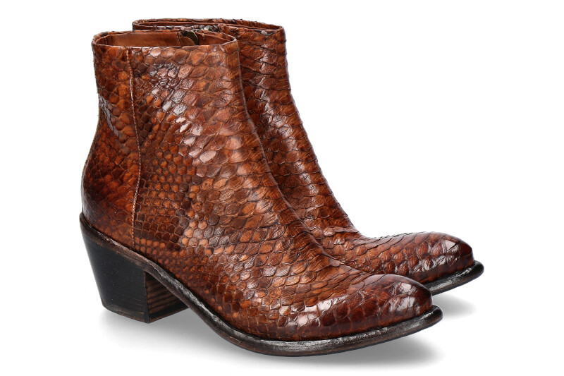 La Bottega di Lisa Stiefelette PITONE CUOIO (37½)