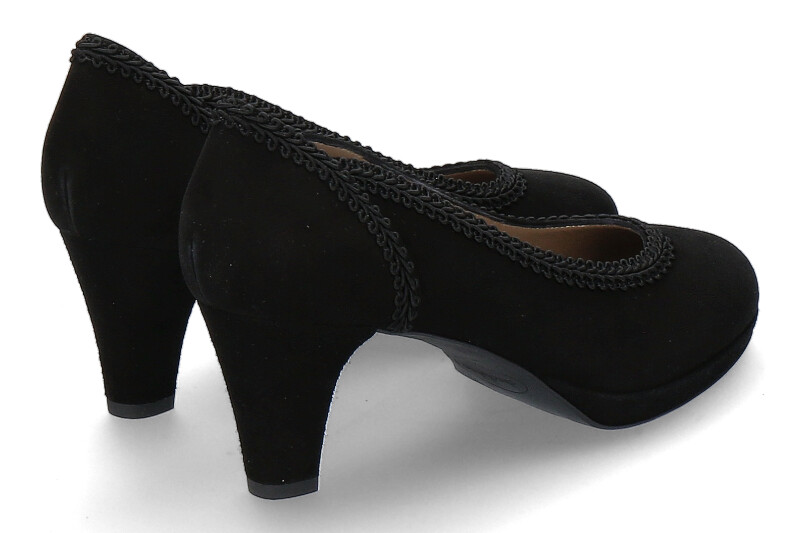 Dirndl + Bua Pumps ZIEGENVELOUR SCHWARZ (37 )