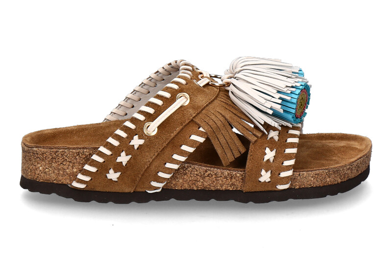 Elena lachi Pantolette C-10  SUEDE- tan/braun