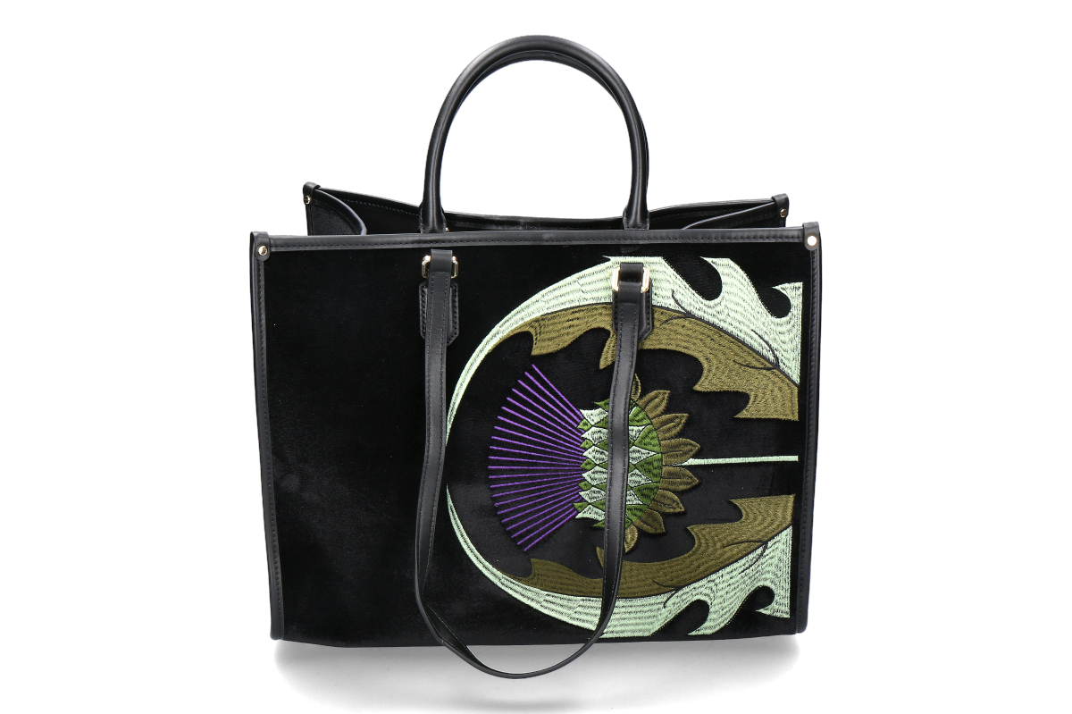 My-Best Bag Firenze Tasche ATENA HERBARIUM- black/ green/ thistle