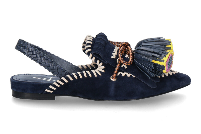 Elena lachi Slingbacks SUEDE- navy/dunkelblau