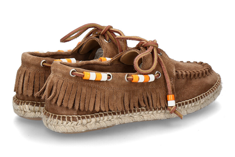 Lagoa Damen-Schnürschuh NAUTICO FRANGE SUEDE- visone_242900386_2