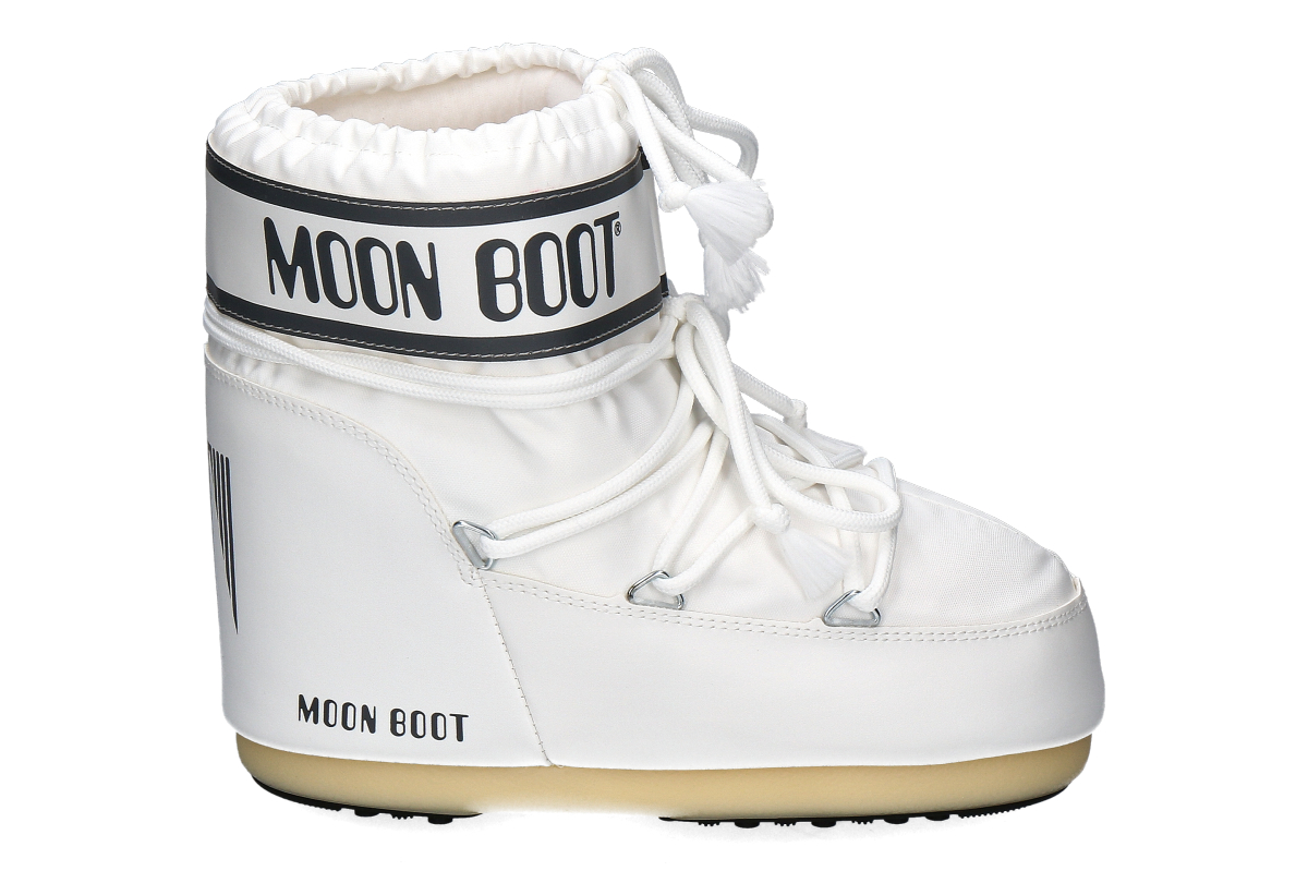 Moon Boot Damen Bootie ICON LOW NYLON- white mono/ weiß