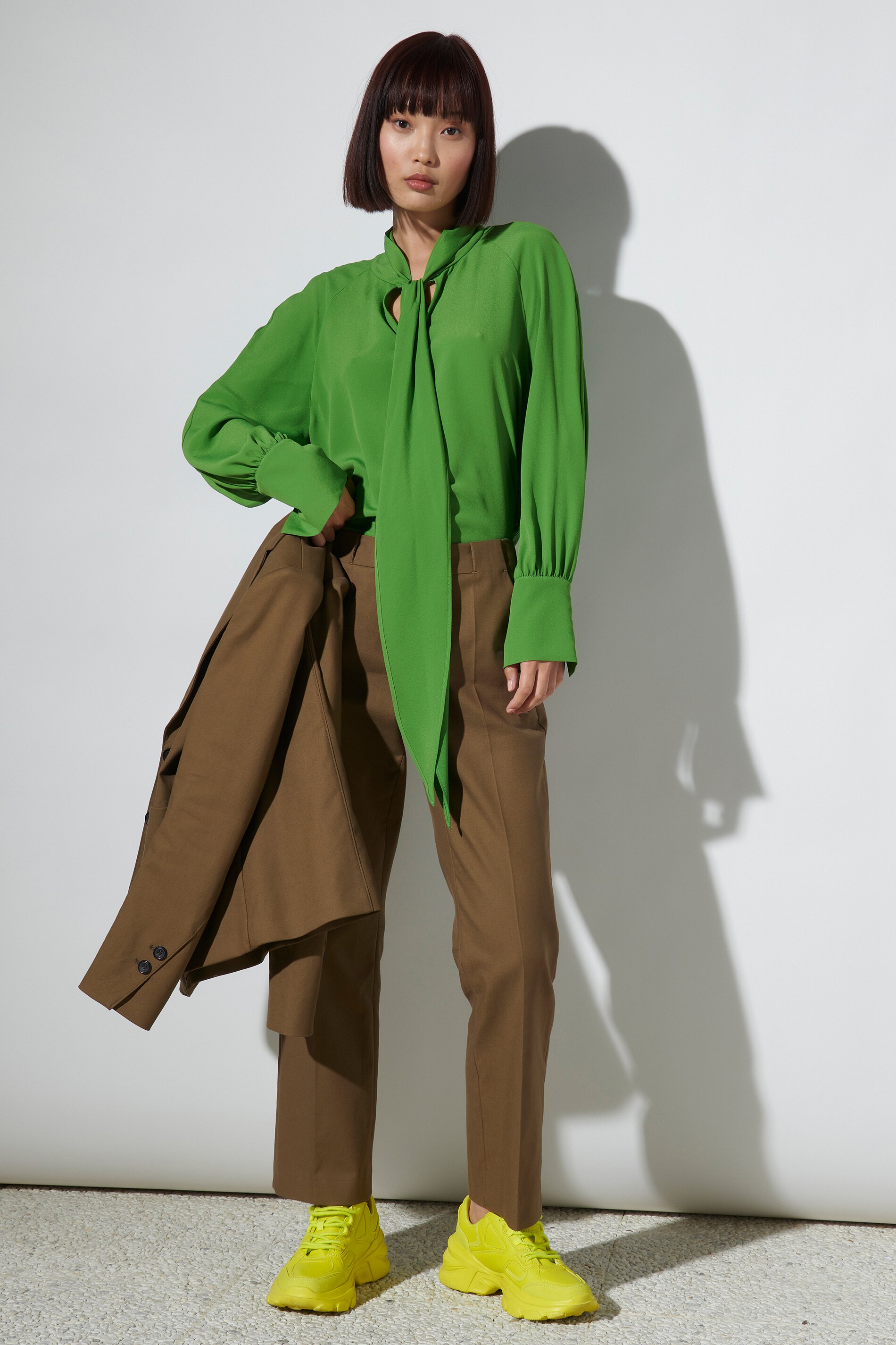 Luisa Cerano Bluse SEIDEN MIX - bold green/grün 