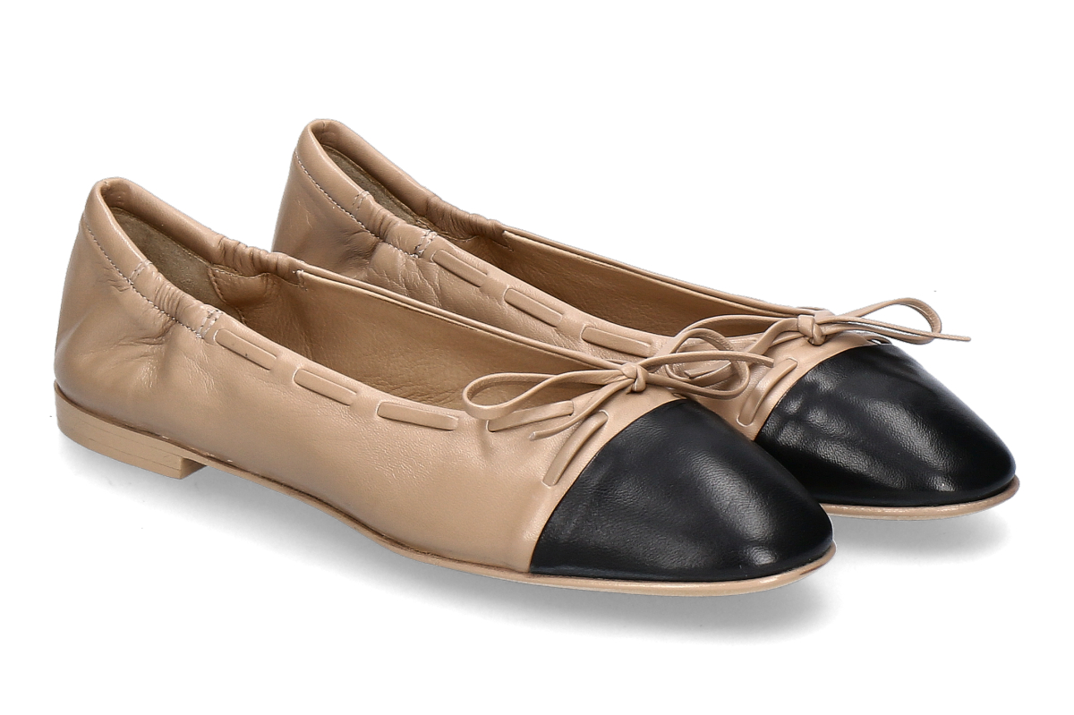 Pomme d'Or Ballerina GIORGIA GLOVE- nero/ mocha beige
