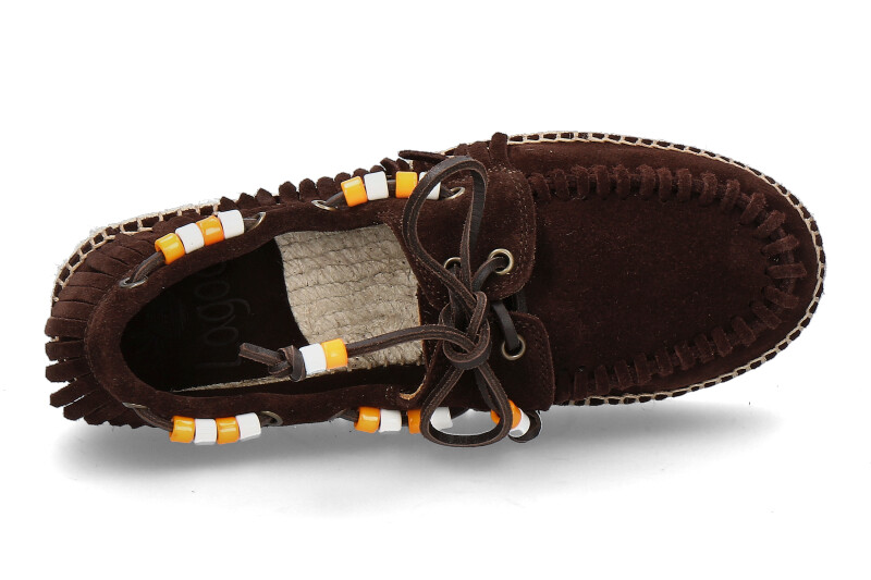 Lagoa Damen-Schnürschuh NAUTICO FRANGE SUEDE- marrone-dunkelbraun_242300142_4