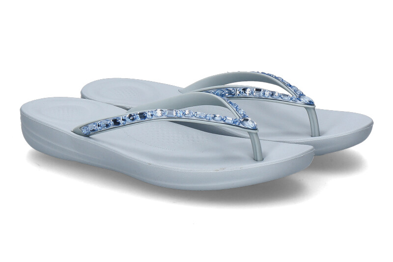 Fitflop Zehentrenner IQUSHION MULTI-CRYSTAL ERGOMOMIC- quiet blue/blau