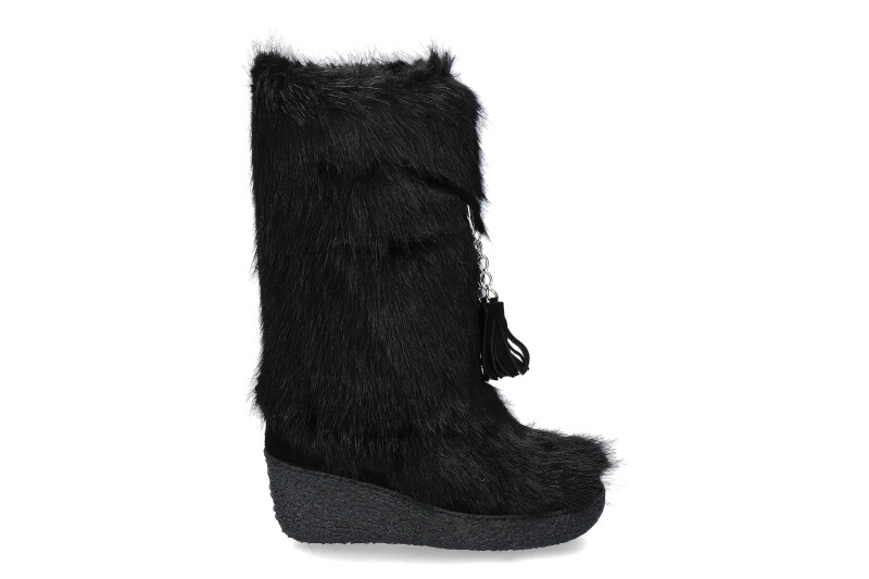 Diavolezza Kunstfellstiefel ECO FUR- black/ schwarz