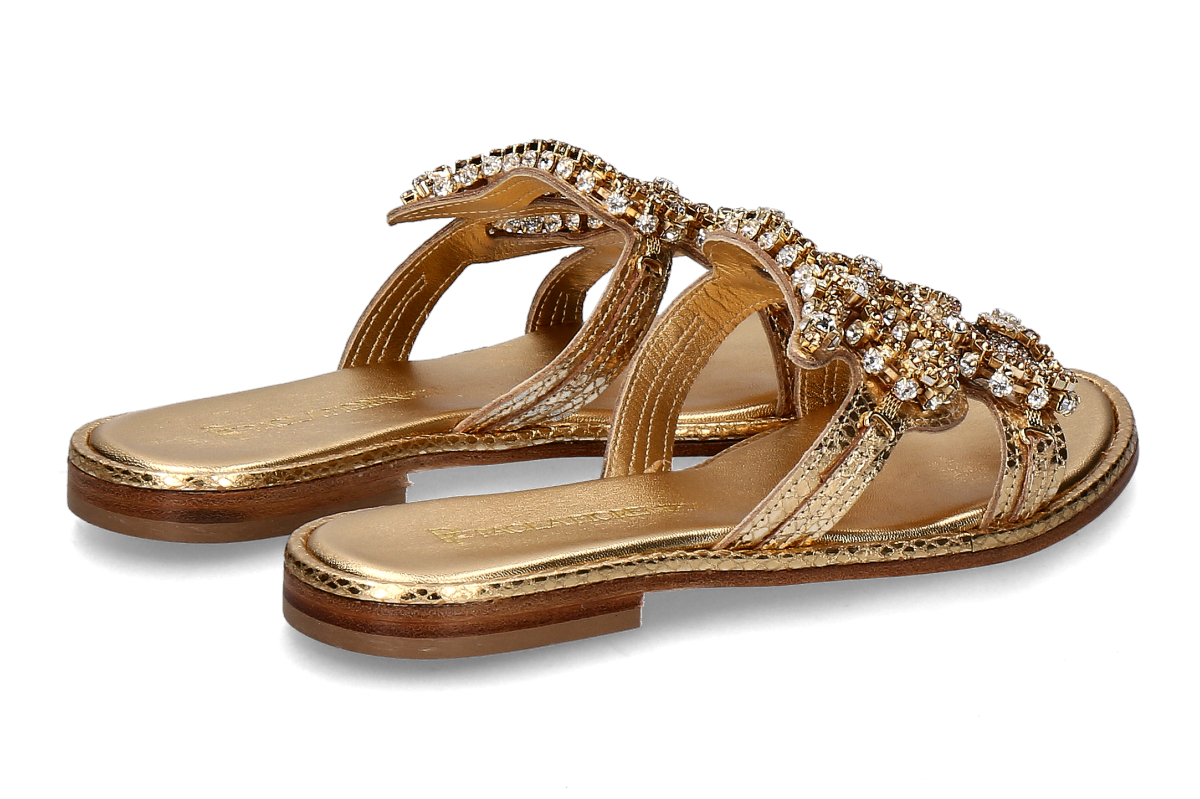 Paola Fiorenza Pantolette PELLE SNAKE- gold_271900151_2