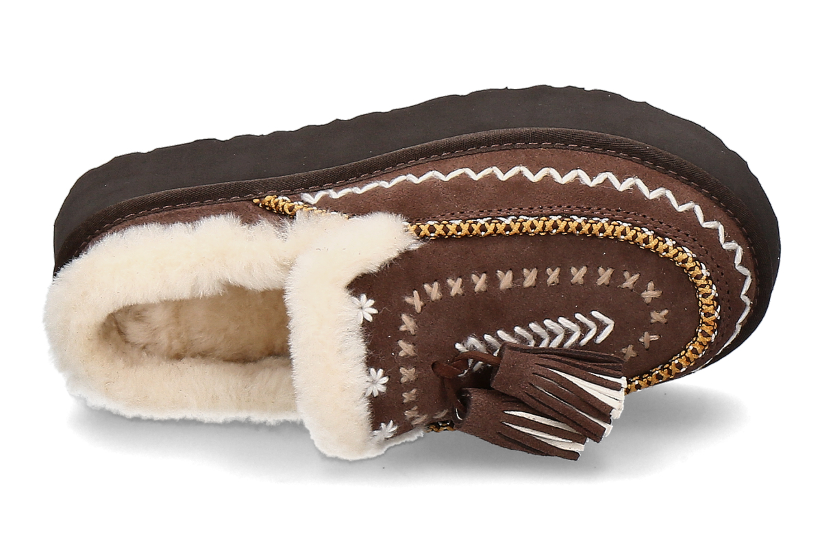 Nan-Ku Couture Pantolette gefüttert DFH15 - coffee_264300060_4