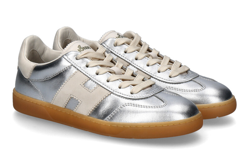 Hogan Damen- Sneaker COOL ALLACCIATO- silber/beige