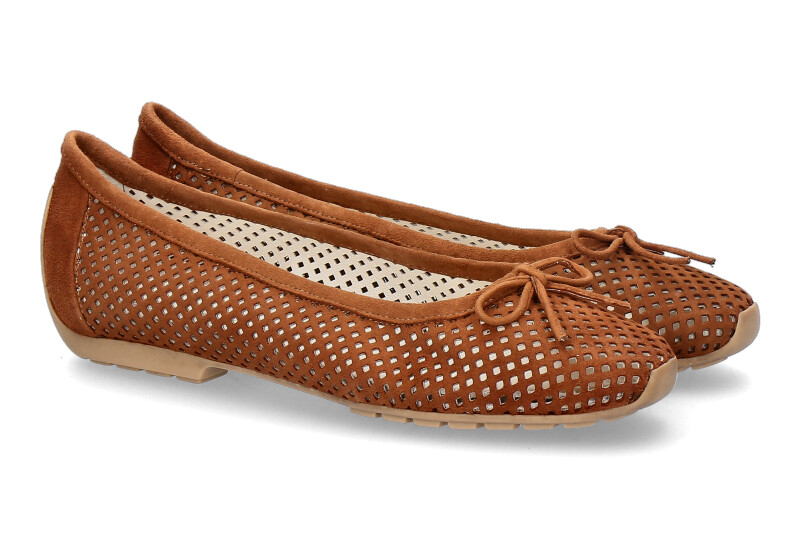 Mania Ballerina PERFORATO CAMOSCIO COGNAC (37 )