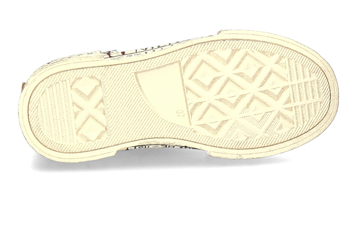 Nan-Ku Couture High Top Sneaker VELOUR- camel_232400111_5