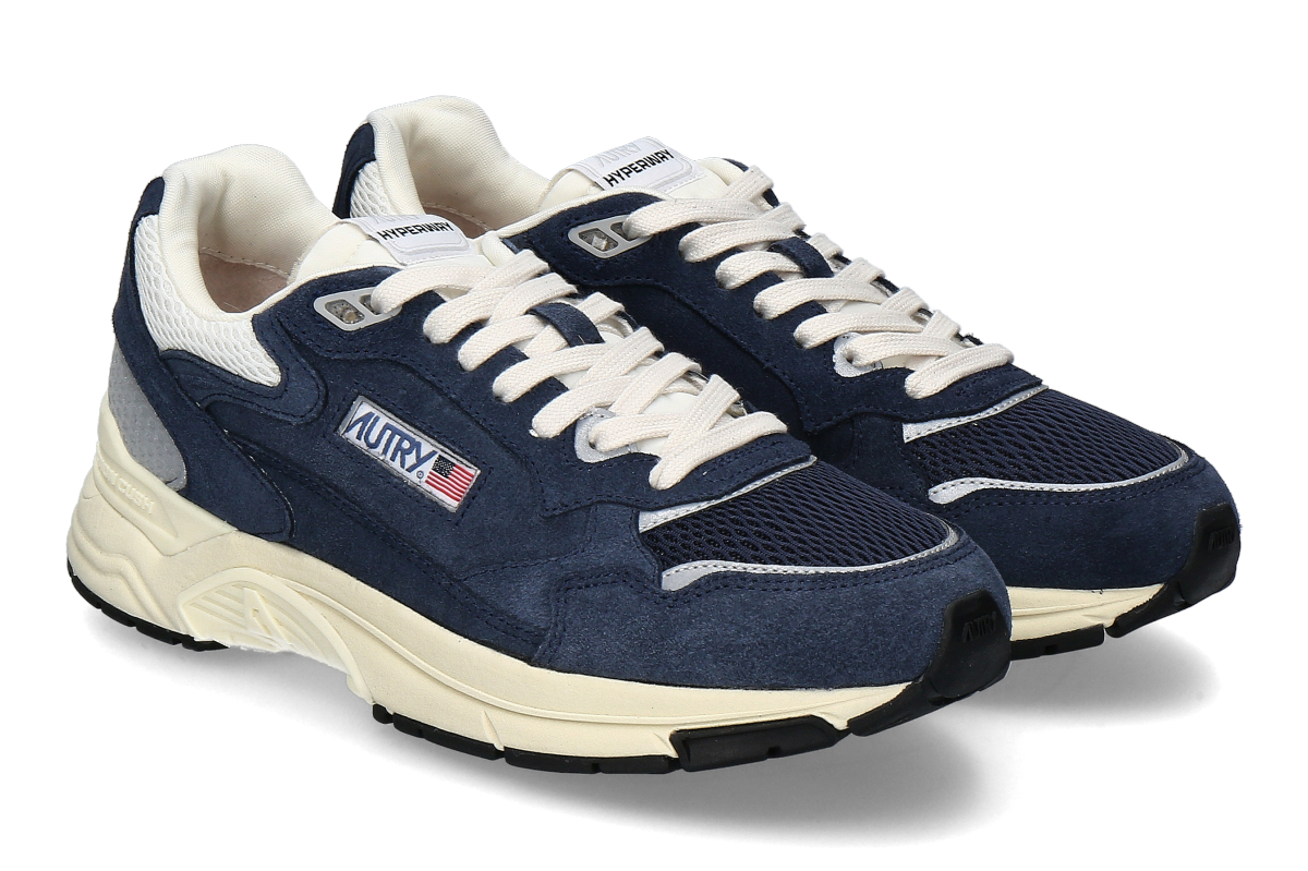 Autry Herren- Sneaker HYPERWAY LOW SUEDE MESH UM01- blau/ silber