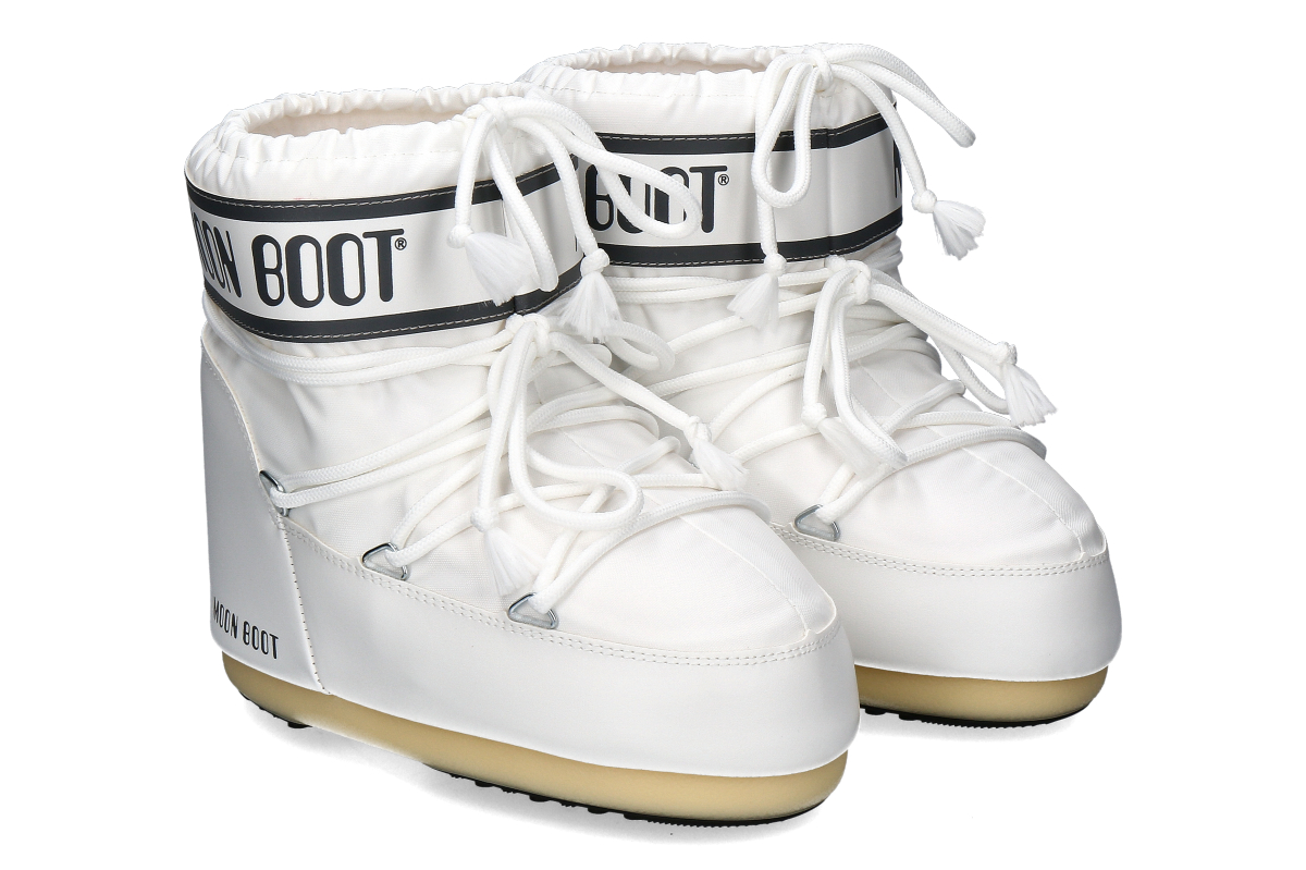 Moon Boot Damen Bootie ICON LOW NYLON- white mono/ weiß