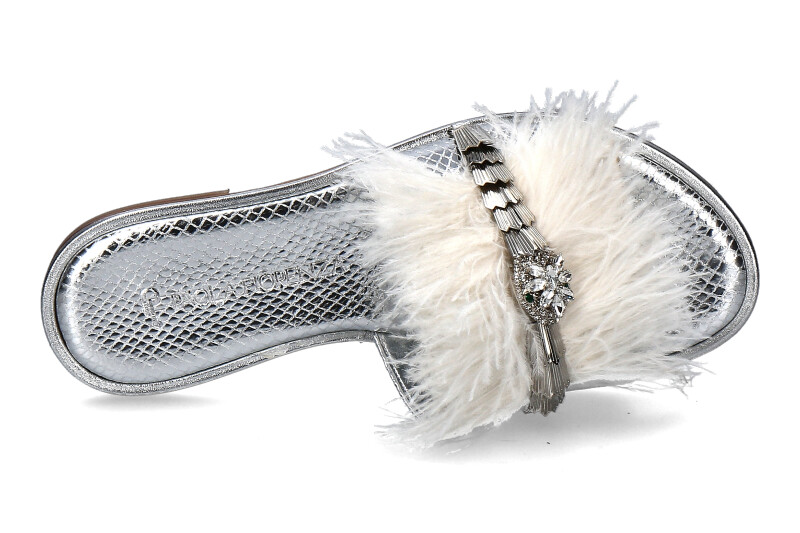 Paola Fiorenza Pantolette COBRA LAMINATO- silber snake