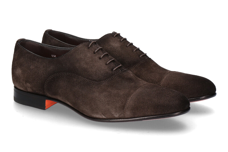 Santoni Herren- Oxford VELOURS- dunkelbraun