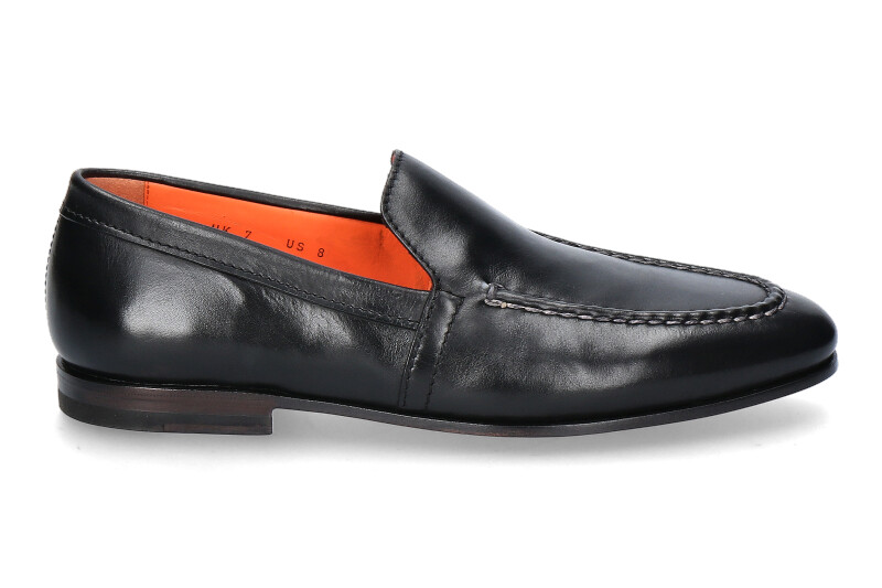 Santoni Herren- Loafer CARLOS NAPPA- black/ schwarz