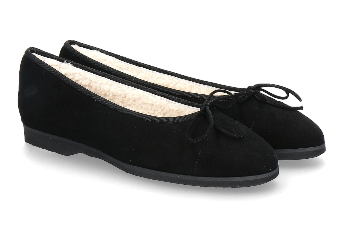 Unützer Ballerina gefüttert 6114 CAMOSCIO- black/ schwarz